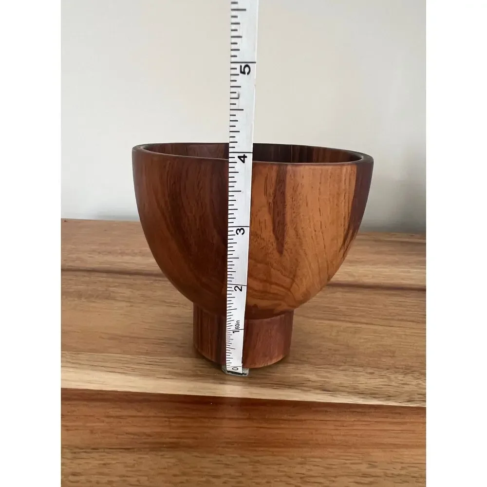 Vintage Hand Turned Teak Bowl JL
